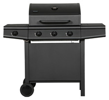 Gassgrill 3 brennere og sidebrenner svart - Grillexpert